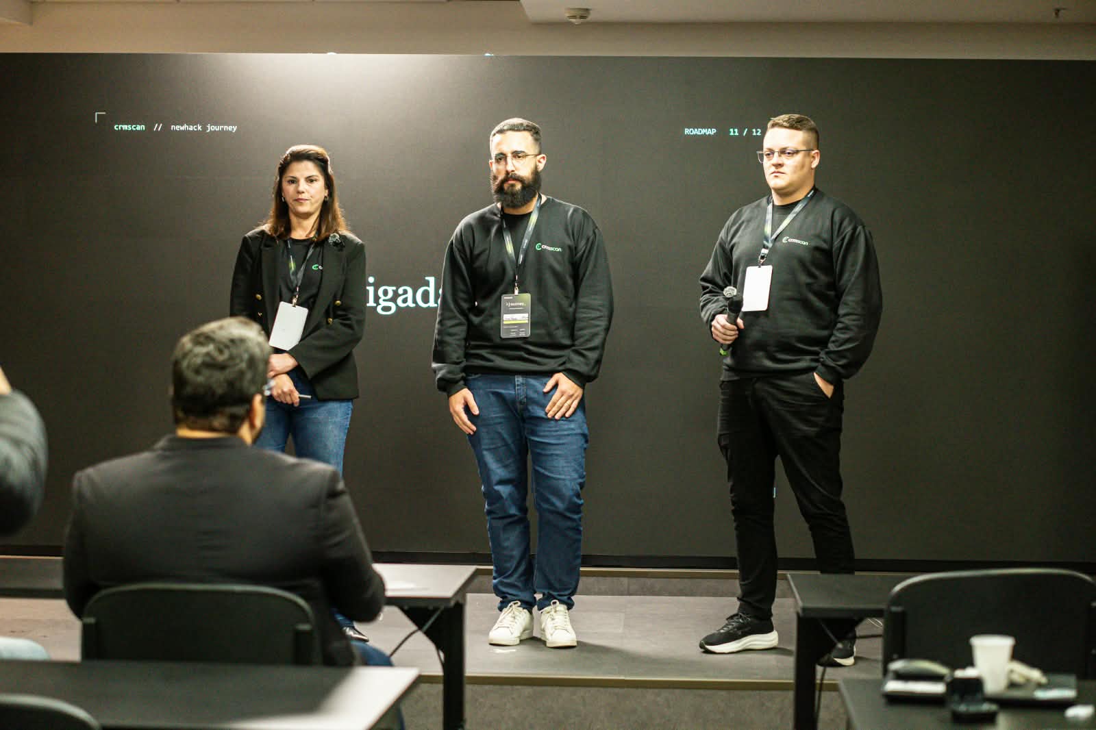 Apresentação de startup diante de uma banca